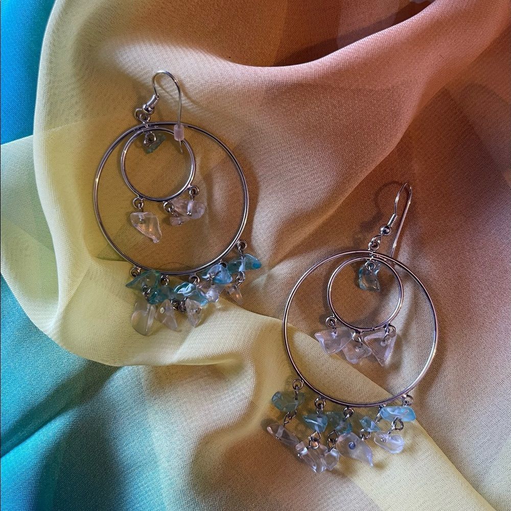Beaded hoop earrings